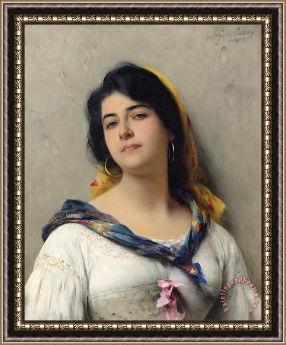 Eugen von Blaas A Young Beauty Framed Print