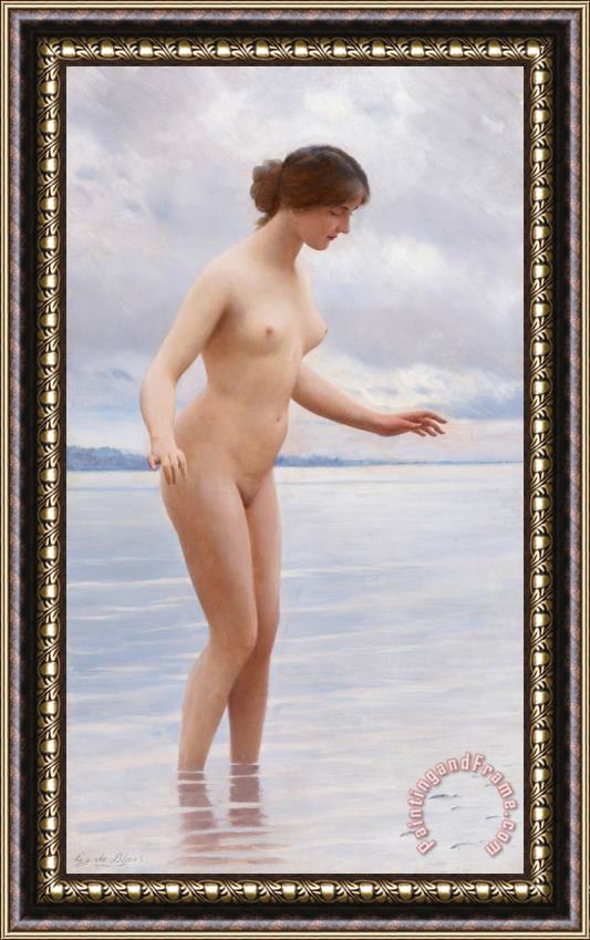 Eugen von Blaas In The Water, 1914 Framed Painting