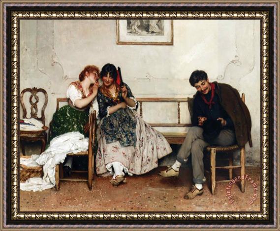 Eugene De Blaas Secret Framed Painting