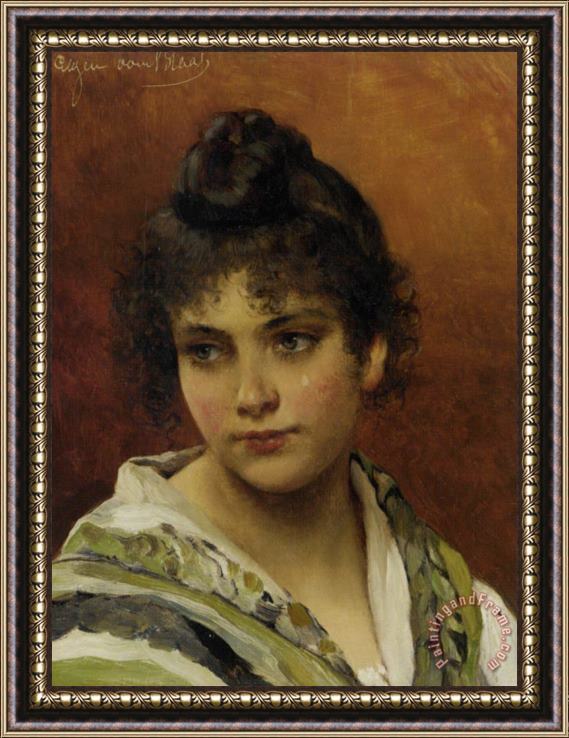 Eugene De Blaas Young Beauty Framed Painting