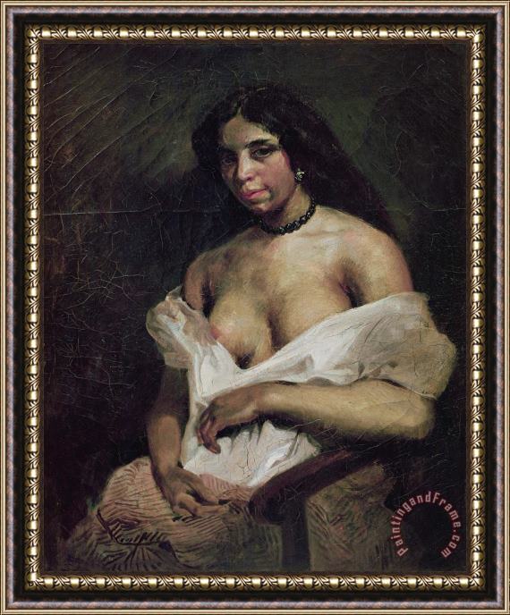 Eugene Delacroix A Mulatto Woman Framed Painting