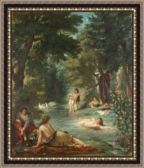 Eugene Delacroix Bathers Framed Print