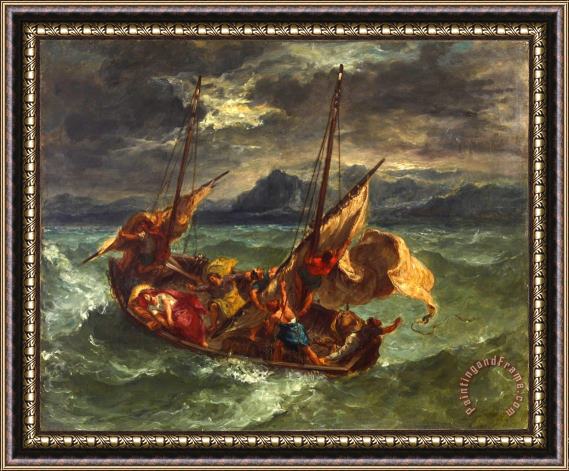 Eugene Delacroix Christ on The Sea of Galilee Framed Painting