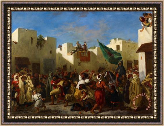 Eugene Delacroix Fanatics of Tangier Framed Painting