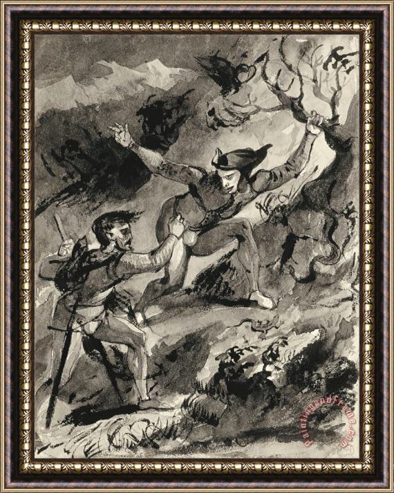Eugene Delacroix Faust And Mephistopheles on The Blocksberg Framed Painting
