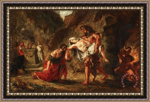 Eugene Delacroix Hercules And Alcestis Framed Print