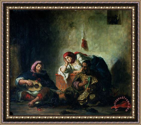 Eugene Delacroix Jewish Musicians in Mogador Framed Print