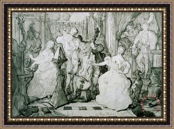 Eugene Delacroix Le Roy Rene Framed Painting