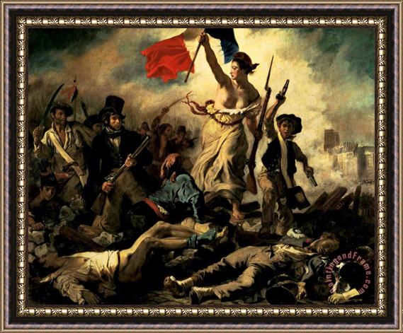 Eugene Delacroix Liberty Leading The People Framed Painting
