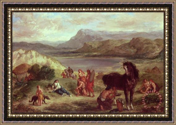 Eugene Delacroix Ovid in Exile Framed Print