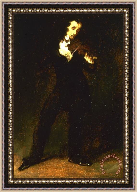 Eugene Delacroix Paganini Framed Painting