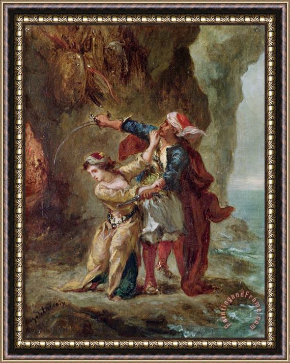Eugene Delacroix The Bride of Abydos Framed Print