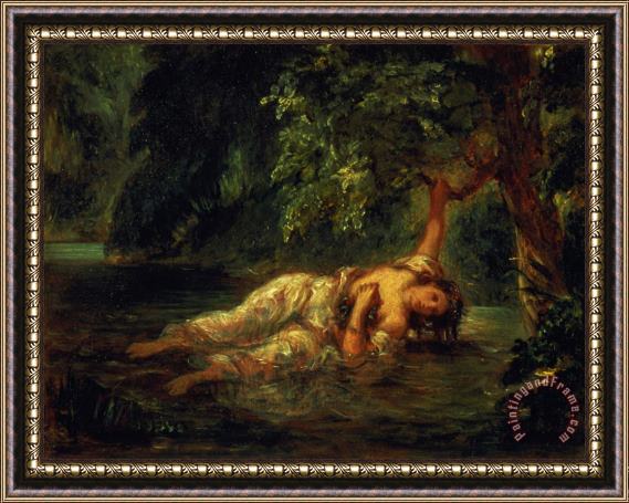 Eugene Delacroix The Death of Ophelia Framed Painting