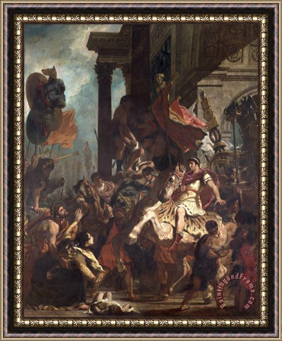 Eugene Delacroix The Justice of Trajan (53 117) Framed Painting