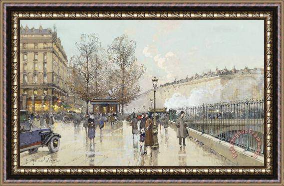 Eugene Galien-Laloue Le Boulevard Pereire Paris Framed Print