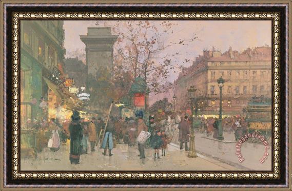 Eugene Galien-Laloue Porte Saint Denis Framed Painting