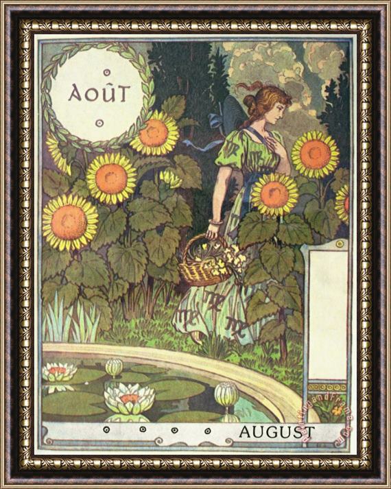 Eugene Grasset August Framed Print