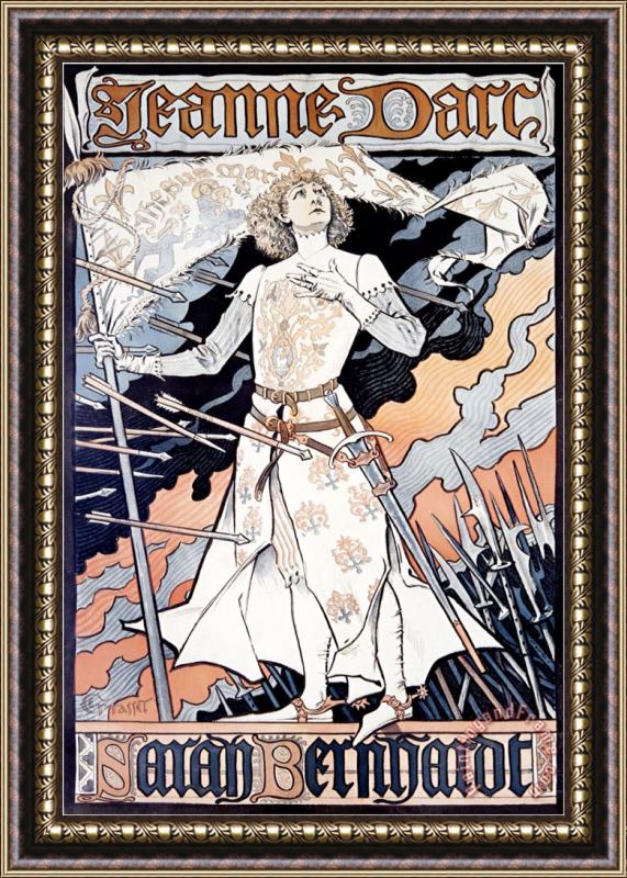 Eugene Grasset Jeanne D Arc Sarah Bernhardt Framed Print