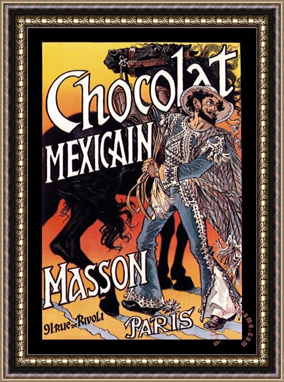 Eugene Grasset Masson Chocolat Mexicain Framed Painting