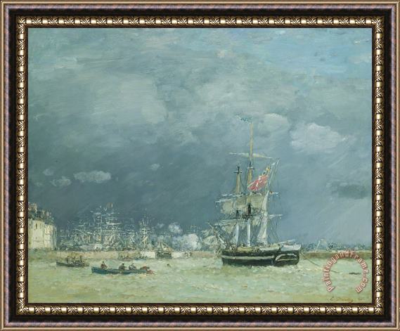 Eugene Louis Boudin Evening Le Havre Framed Painting