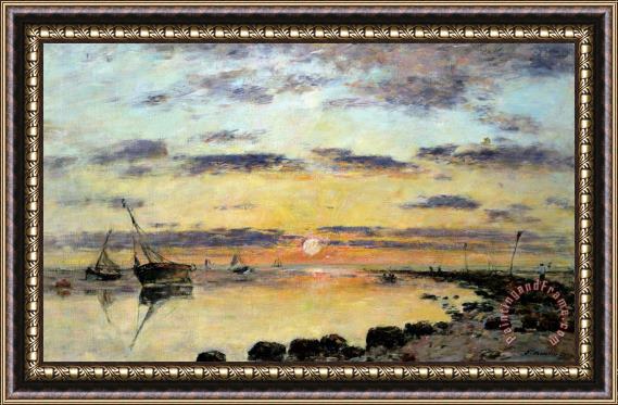 Eugene Louis Boudin Le Havre Framed Painting