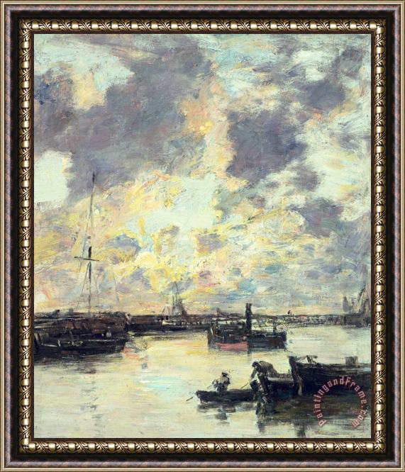 Eugene Louis Boudin The Port Framed Painting