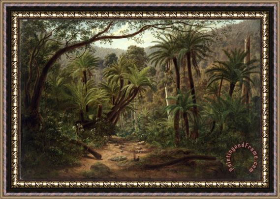 Eugene Von Guerard Ferntree Gully in The Dandenong Ranges Framed Painting