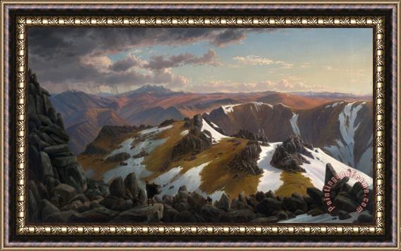 Eugene Von Guerard North East View From The Northern Top of Mount Kosciusko Framed Print