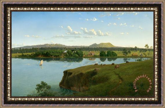 Eugene Von Guerard Purrumbete From Across The Lake Framed Print