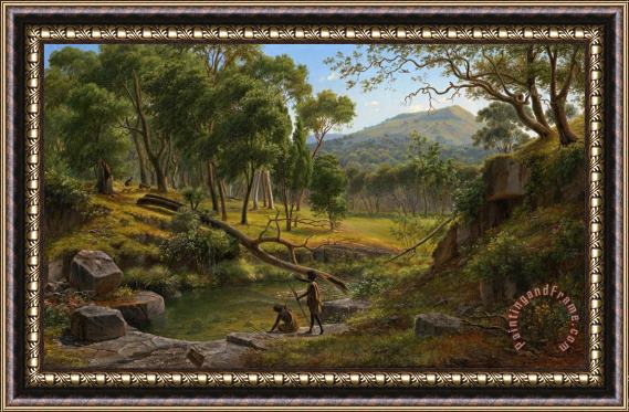 Eugene Von Guerard Warrenheip Hills Near Ballarat Framed Print
