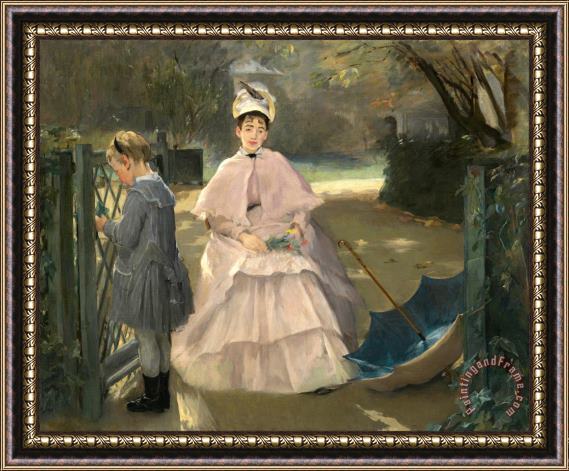 Eva Gonzales Nanny And Child Framed Painting