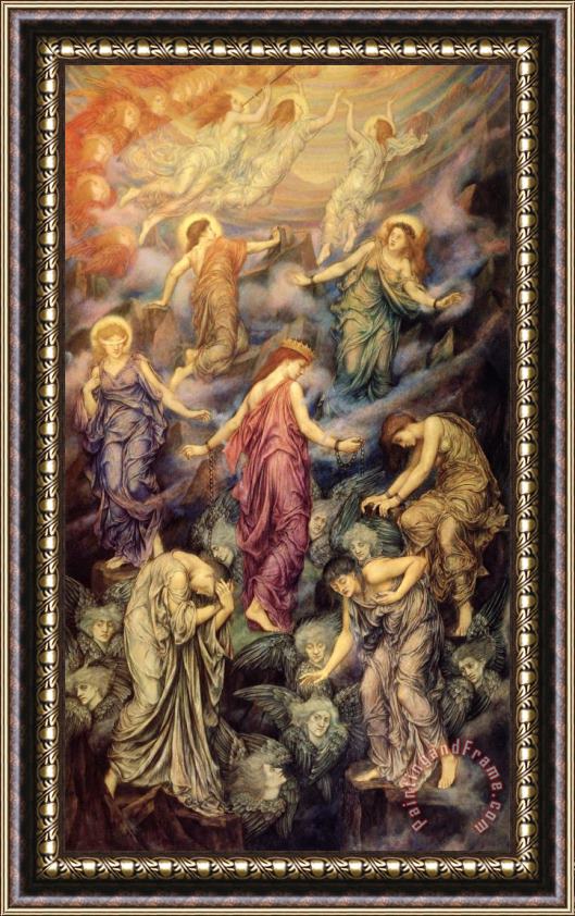 Evelyn De Morgan Kingdom of Heaven Framed Painting