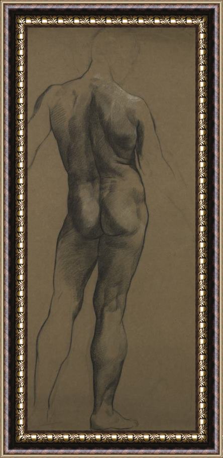 Evelyn De Morgan Male Nude Study Framed Painting