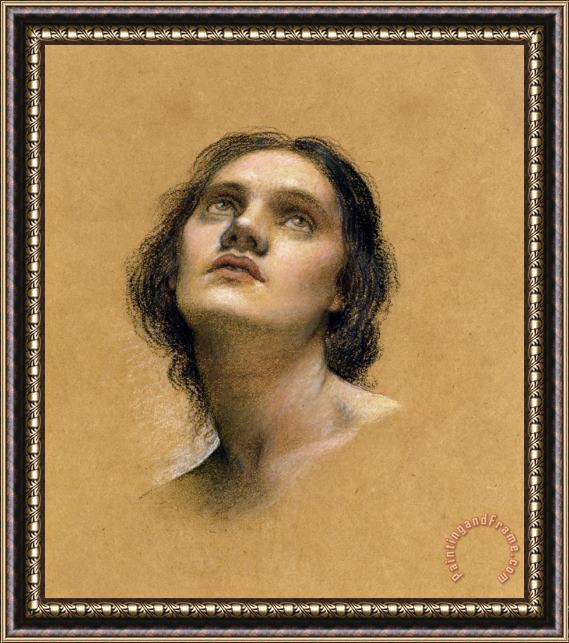 Evelyn De Morgan Study of a head Framed Painting