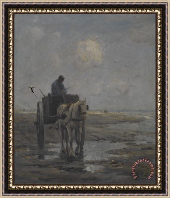 Evert Pieters Horse and Cart Framed Painting