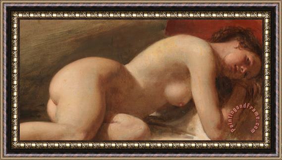 EW Wyon Study of a reclining female nude Framed Print