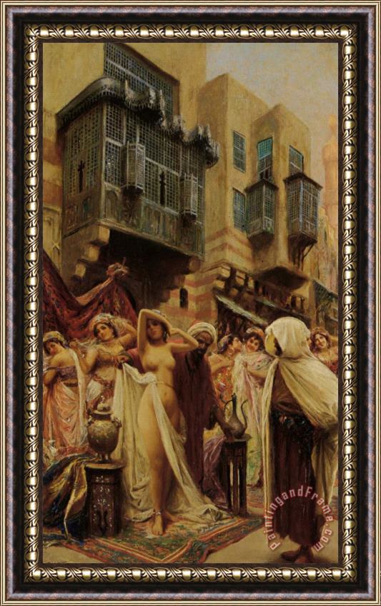 Fabbio Fabbi Slave Auction Framed Painting