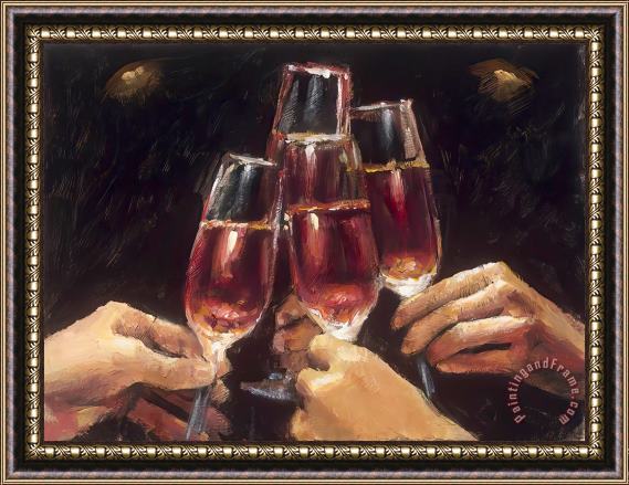 Fabian Perez A Toast with Rose, 2020 Framed Painting