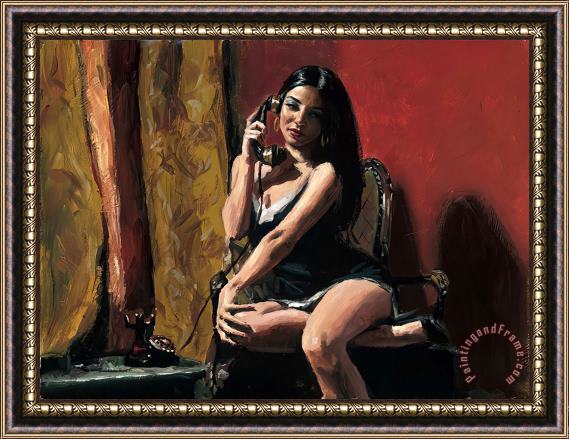 Fabian Perez Arpi in The Red Room Framed Print