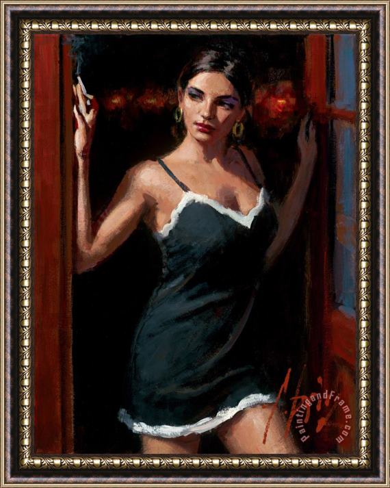 Fabian Perez At The Door X Framed Painting