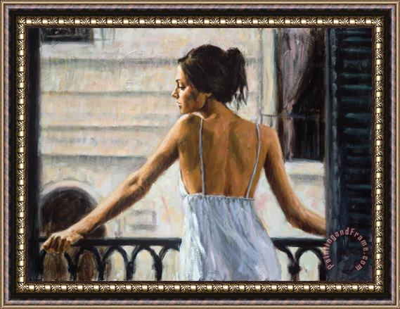 Fabian Perez Balcony at Buenos Aires II Framed Painting