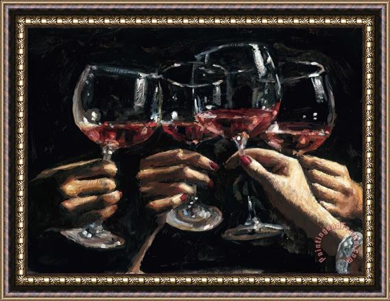 Fabian Perez Brindis Con Rose Framed Painting