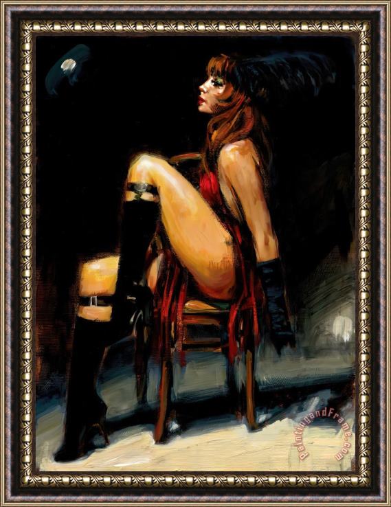 Fabian Perez Burlesque II Framed Painting