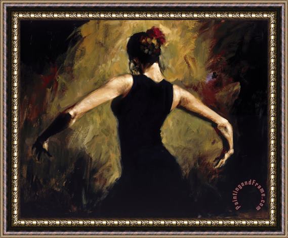 Fabian Perez Flamenco III Framed Painting