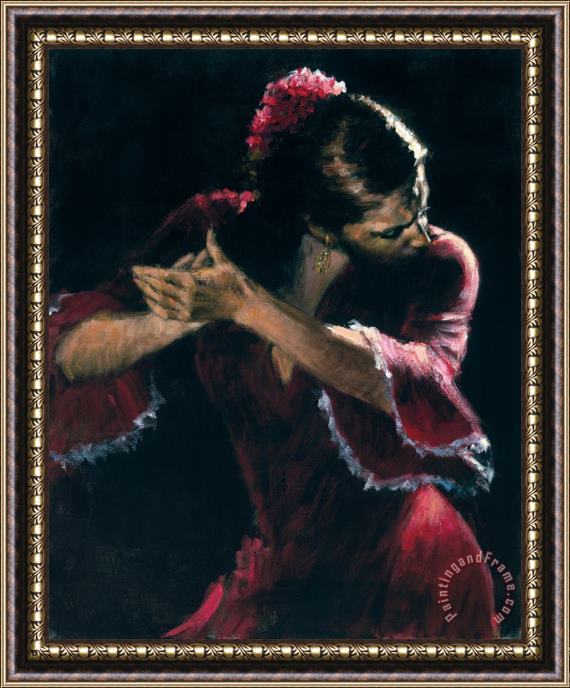 Fabian Perez Flamenco V Framed Painting