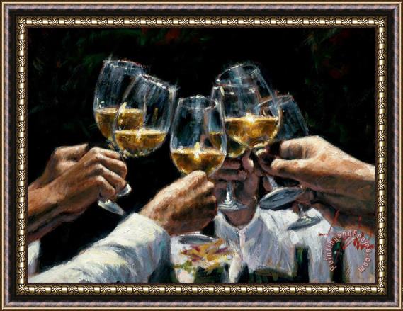 Fabian Perez For a Better Life II White Wine Framed Painting