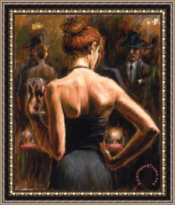 Fabian Perez Girl with Red Hair Framed Print