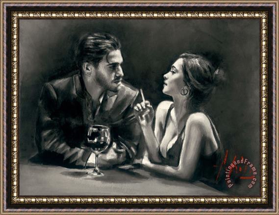 Fabian Perez Intimate Moments II Framed Painting