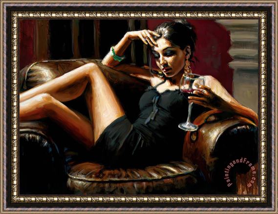 Fabian Perez Red on Red III Framed Print