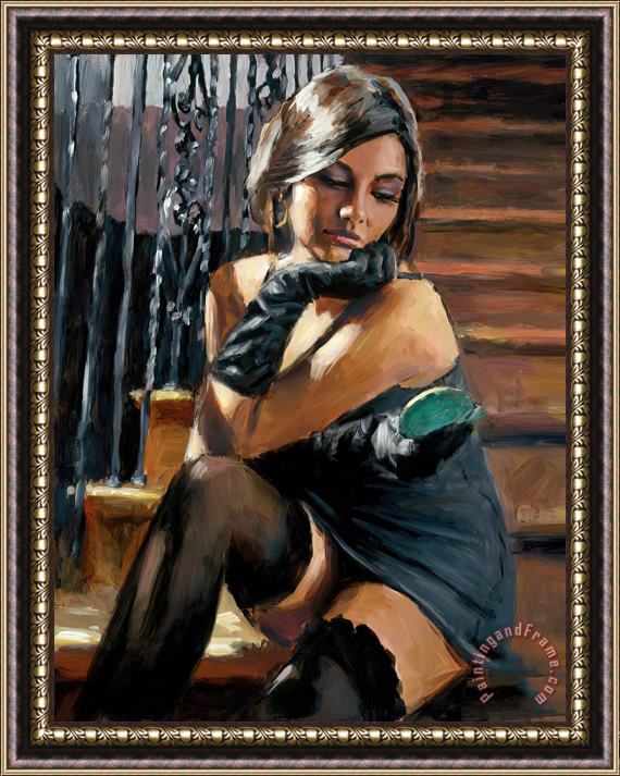 Fabian Perez Saba on The Stairs II Framed Painting